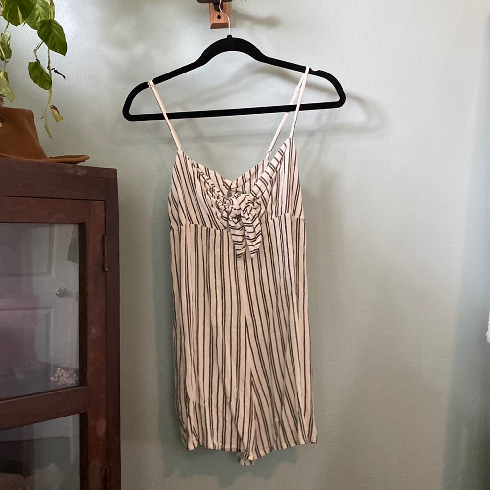 Billabong white striped romper
